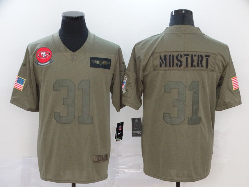 Men's San Francisco 49ers Raheem Mostert #31 Brown Game Jerseys