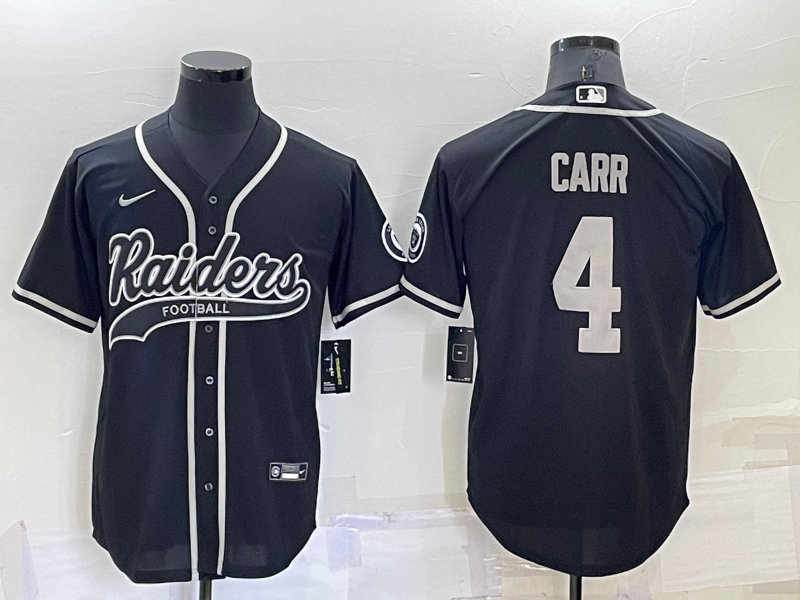 Men's Las Vegas Raiders Derek Carr #4 Black Game Jerseys Joint Edition