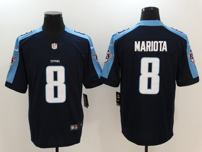 Men's Tennessee Titans Marcus Mariota #8 Navy Game Player Jerseys
