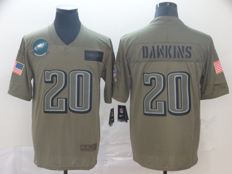 Men's Philadelphia Eagles Brian Dawkins #20 Brown Game Jerseys