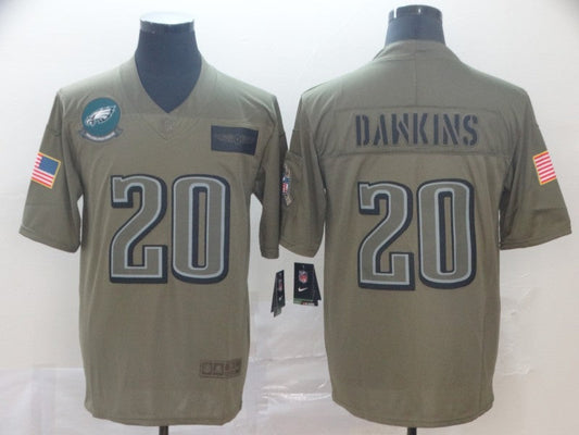 Men's Philadelphia Eagles Brian Dawkins #20 Brown Game Jerseys