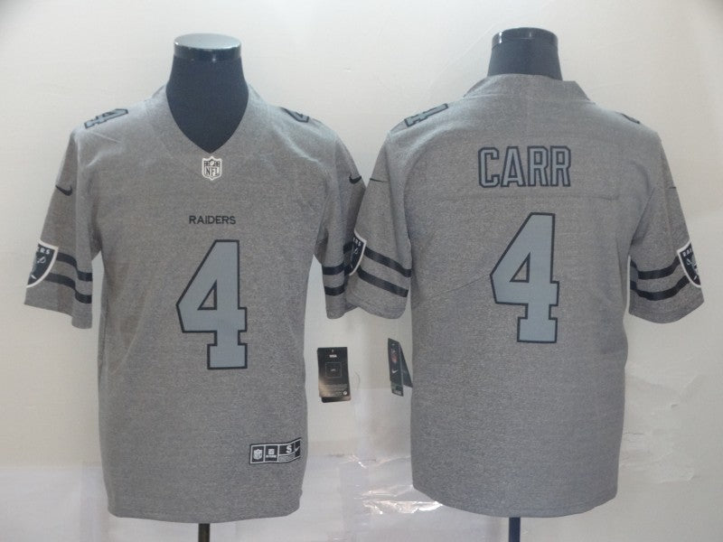Men's Las Vegas Raiders Derek Carr #4 Gray Game Jerseys