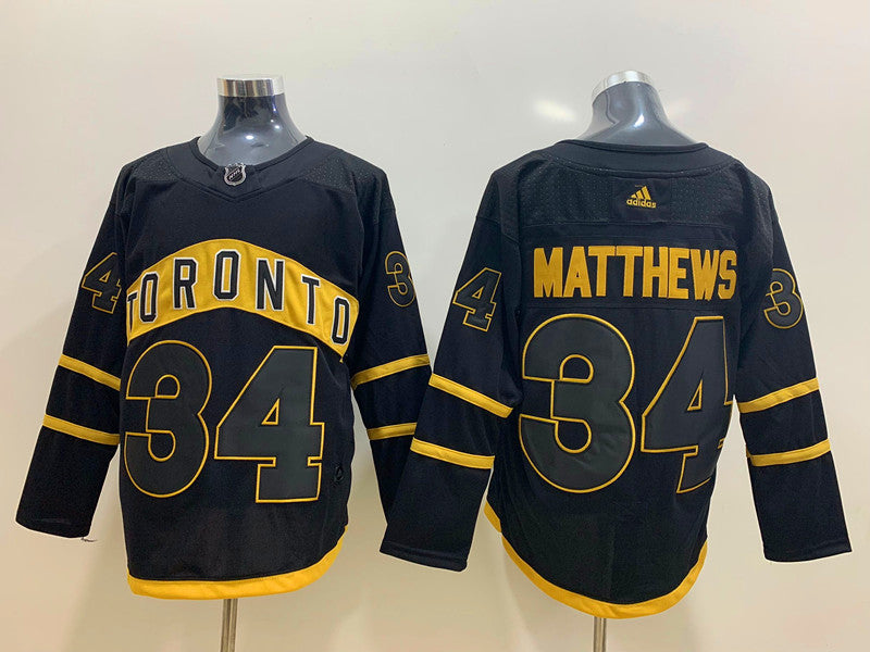 Men's Toronto Maple Leafs Auston Matthews #34 Black Player Game Jerseys