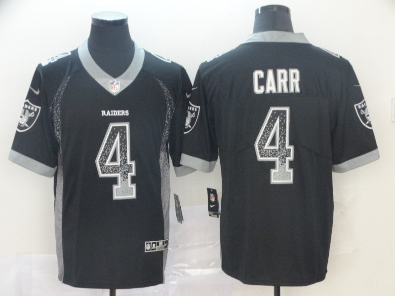 Men's Las Vegas Raiders Derek Carr #4 Black Player Jerseys