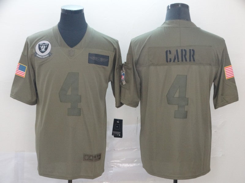 Men's Las Vegas Raiders Derek Carr #4 Brown Game Jerseys