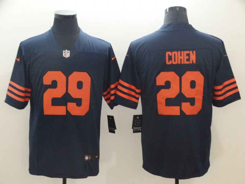 Men's Chicago Bears Tarik Cohen #29 Navy Game Jerseys