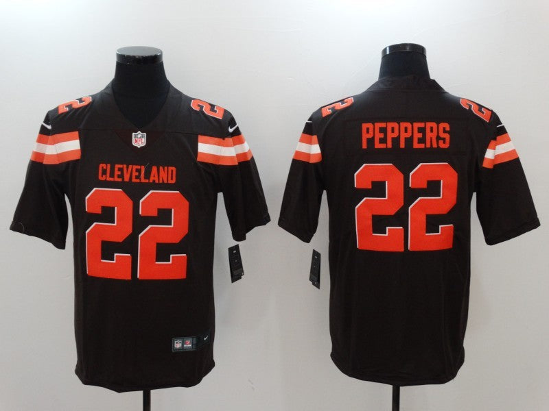 Men's Cleveland Browns Jabrill Peppers #22 Brown Game Jerseys