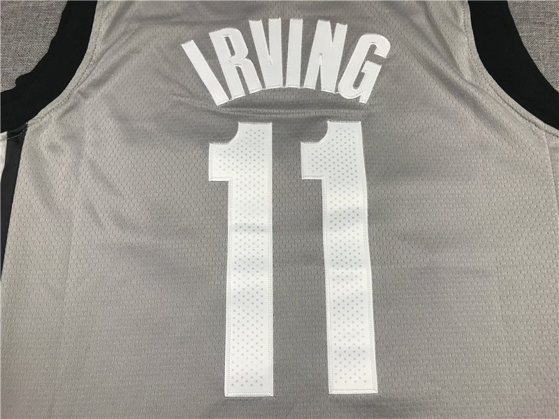 Men's Brooklyn Nets Kyrie Irving Gray 2019 Fast Break Player Movement Jerseys