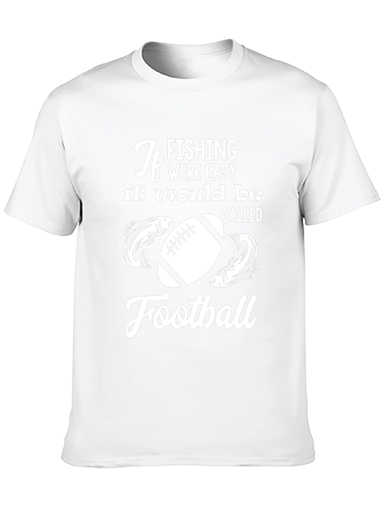 Fishing vs Football Graphic T-Shirt