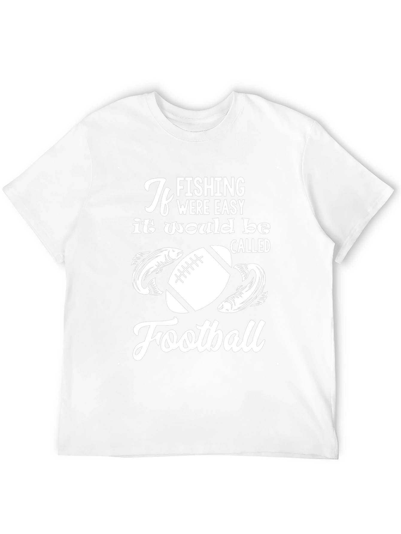 Fishing vs Football Graphic T-Shirt
