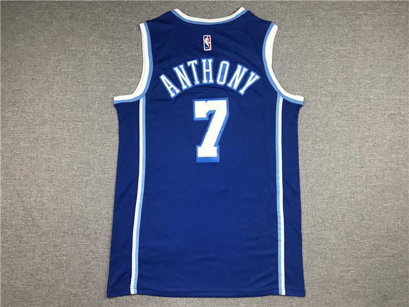Men's Los Angeles Lakers Carmelo Anthony Blue Hardwood Classic Swingman Jerseys