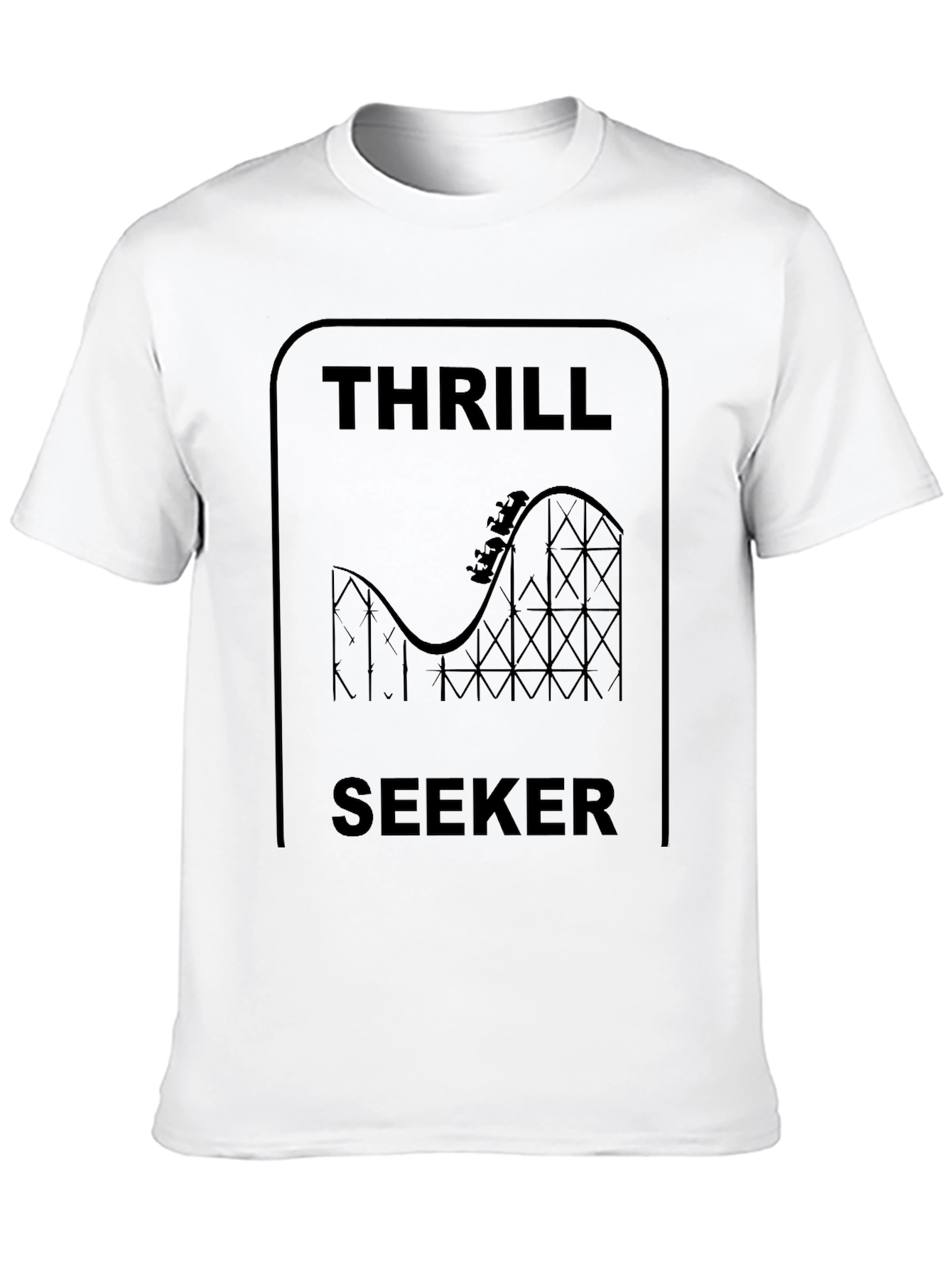 Thrill Seeker Roller Coaster Graphic Tee - Black
