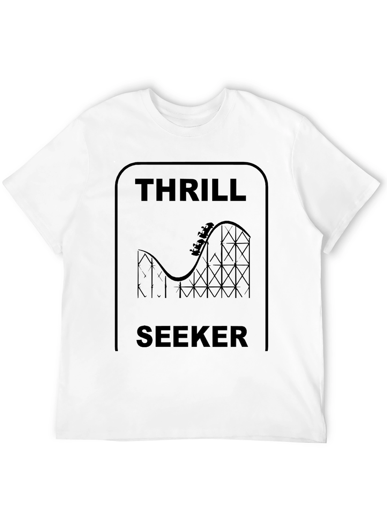 Thrill Seeker Roller Coaster Graphic Tee - Black