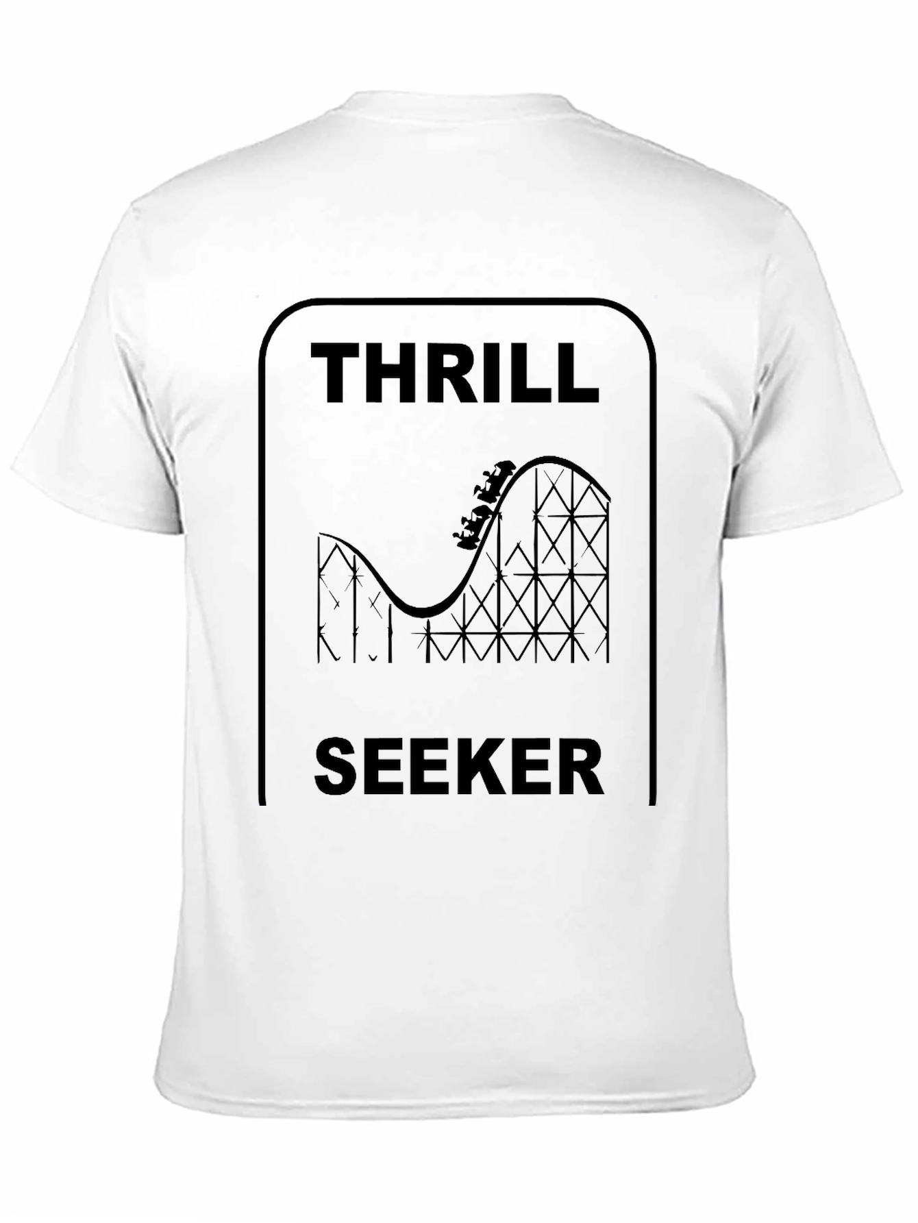 Thrill Seeker Roller Coaster Graphic Tee - Black
