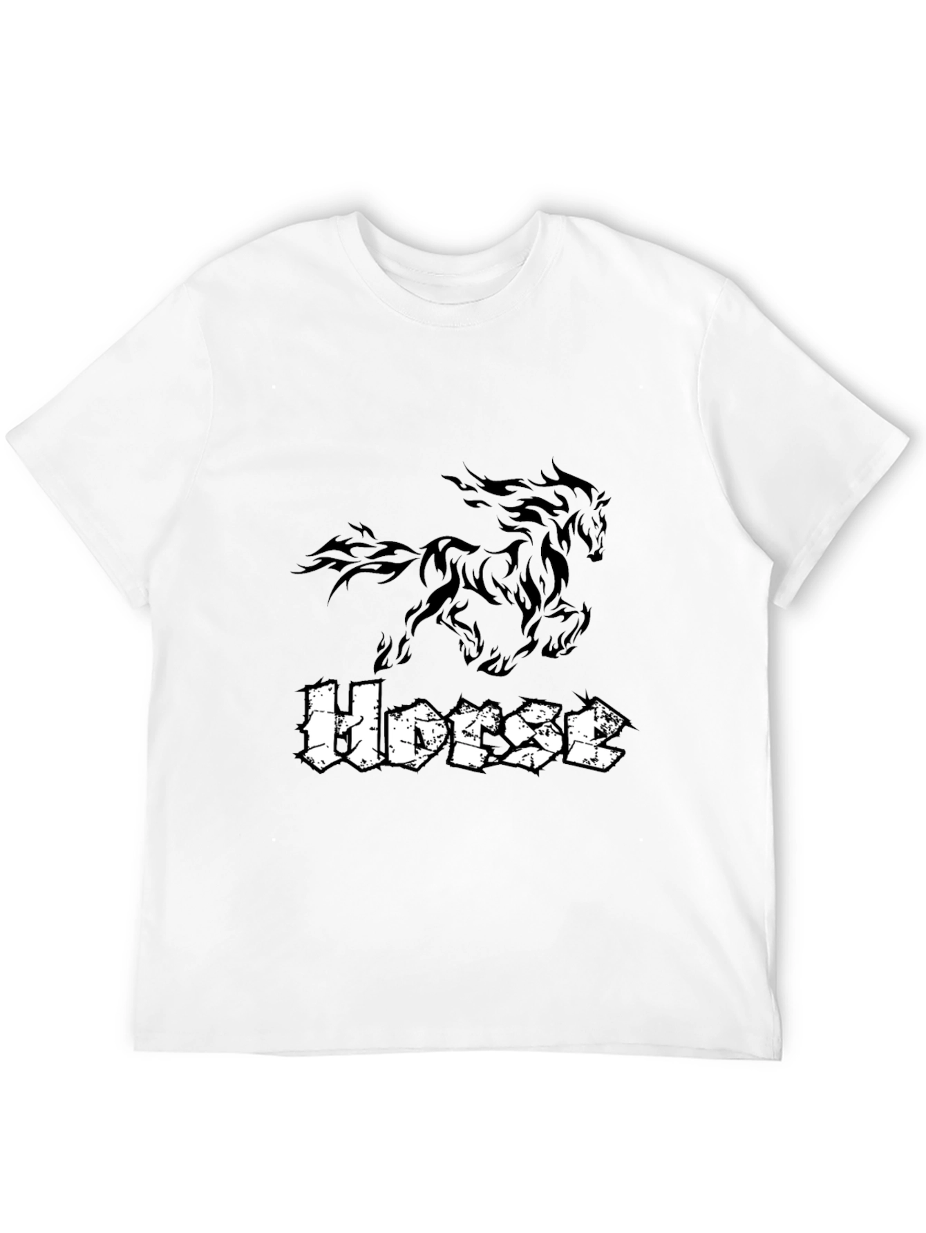 Black Horse Graphic Tee - Stylish Casual Wear