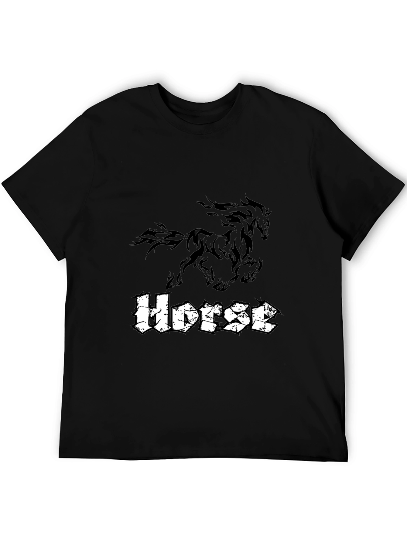 Black Horse Graphic Tee - Stylish Casual Wear