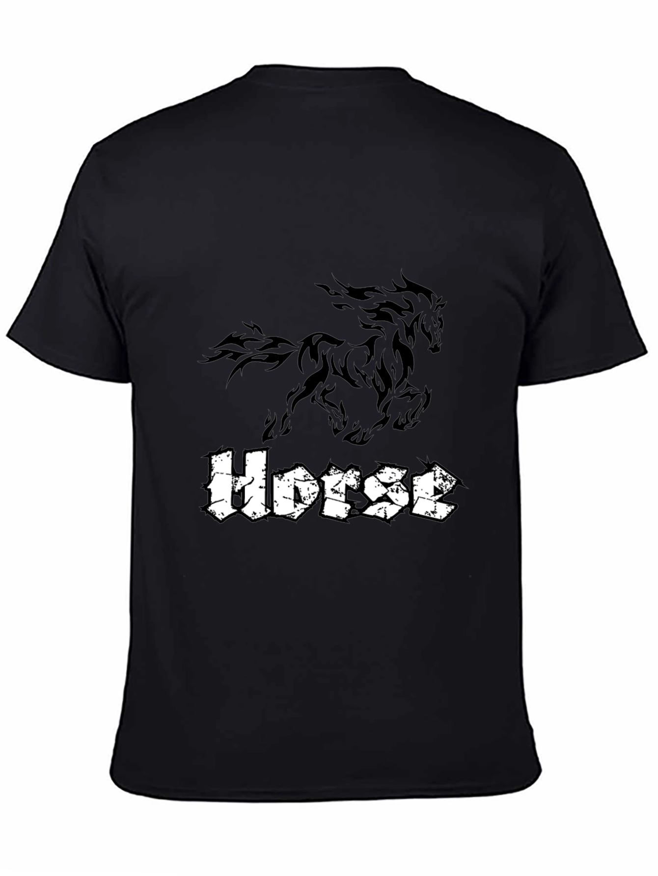 Black Horse Graphic Tee - Stylish Casual Wear