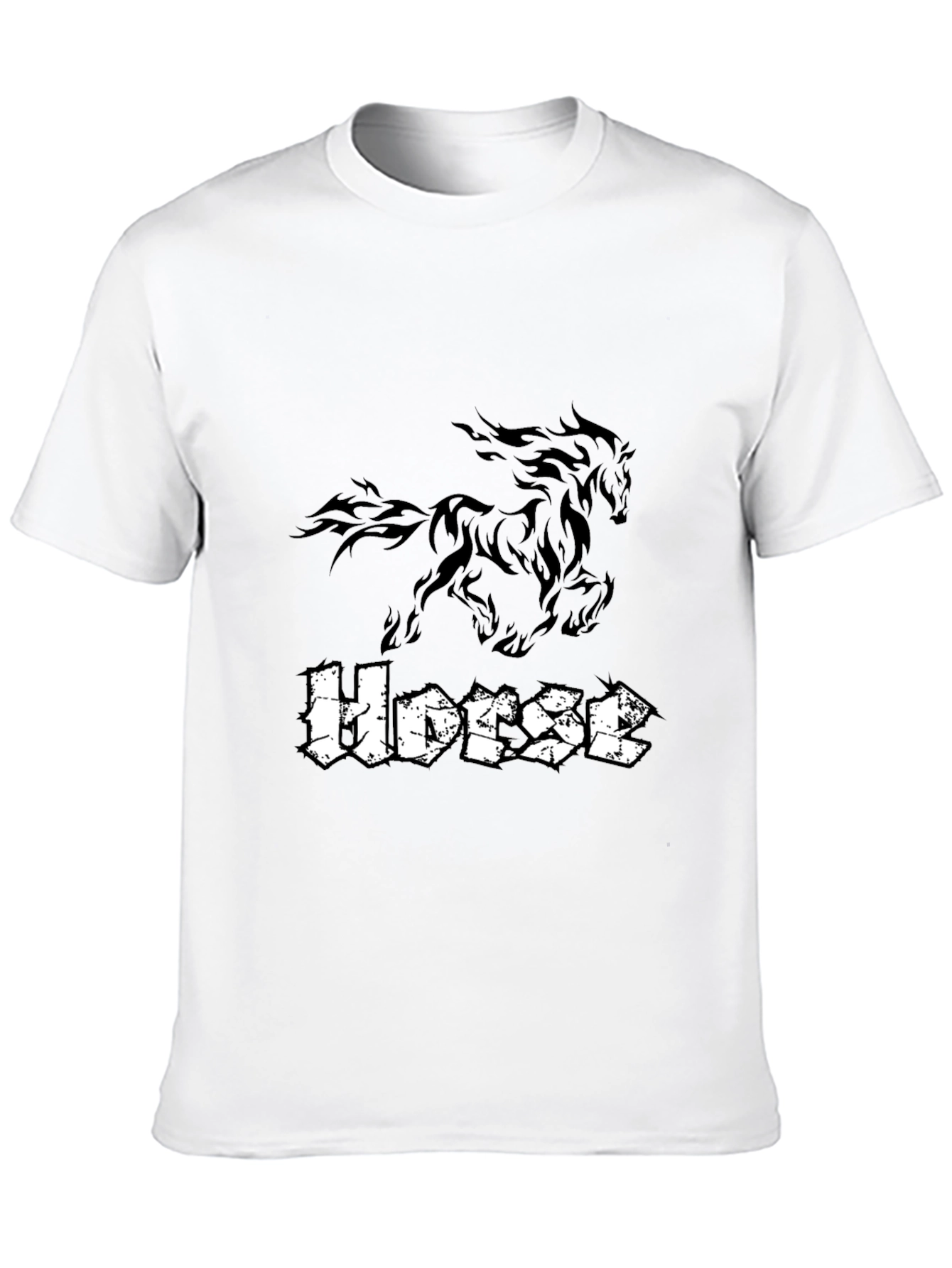 Black Horse Graphic Tee - Stylish Casual Wear