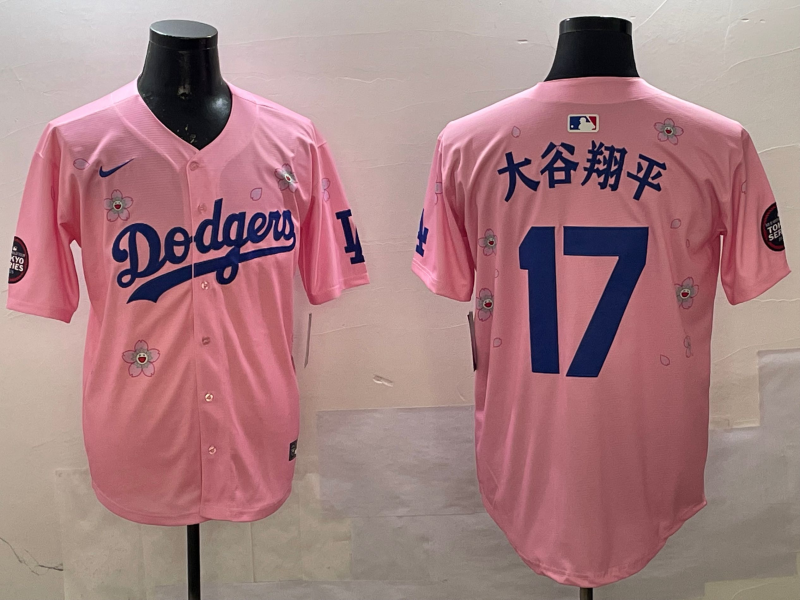 Men's Los Angeles Dodgers Shohei Ohtani #17 Pink Alternate Replica Player Jerseys