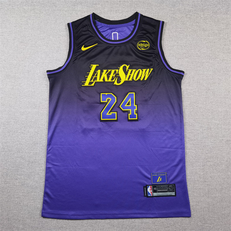 Men's Los Angeles Lakers Kobe Bryant #24 Purple 2024/25 Swingman Jerseys - City Edition
