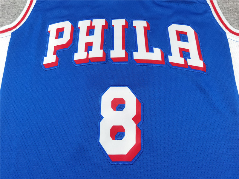 Men's Philadelphia 76ers Paul George #8 Royal Swingman Jerseys - Icon Edition