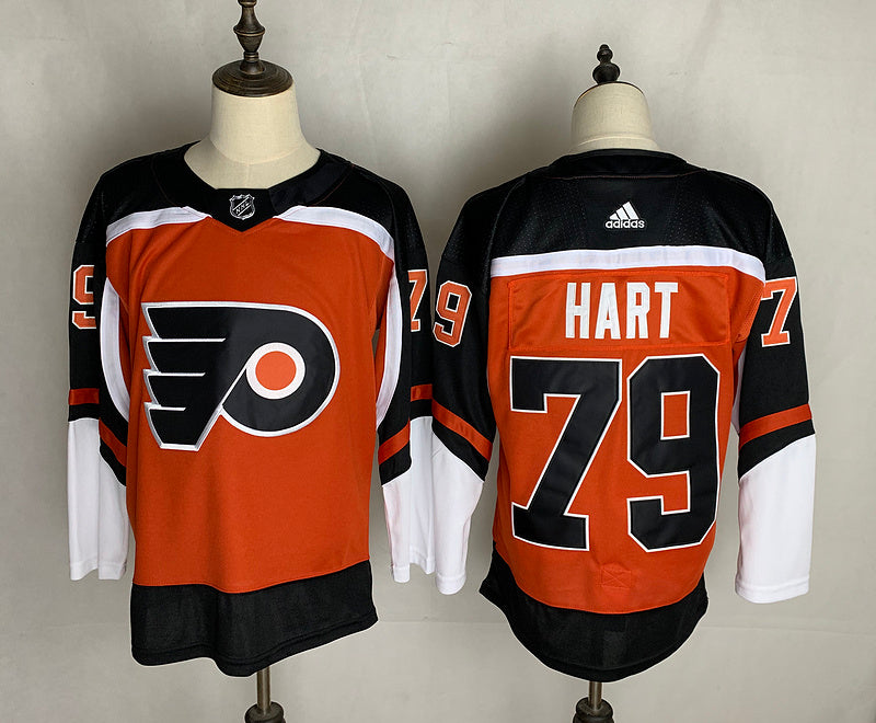 Men's Philadelphia Flyers Carter Hart #79 Orange Player Game Jerseys