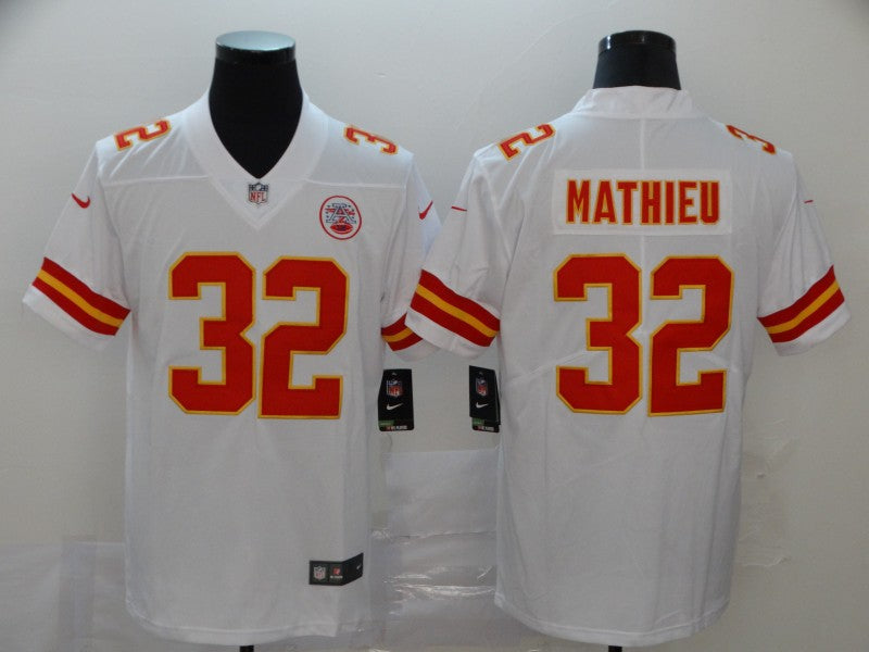 Men's Kansas City Chiefs Tyrann Mathieu #32 White Game Jerseys