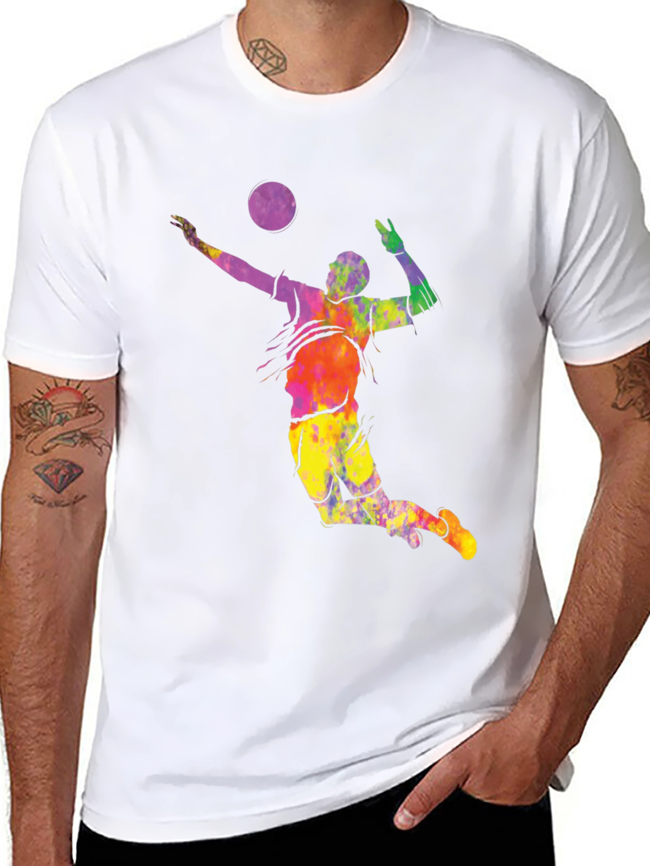 Volleyball Player Tie Dye Graphic Tee