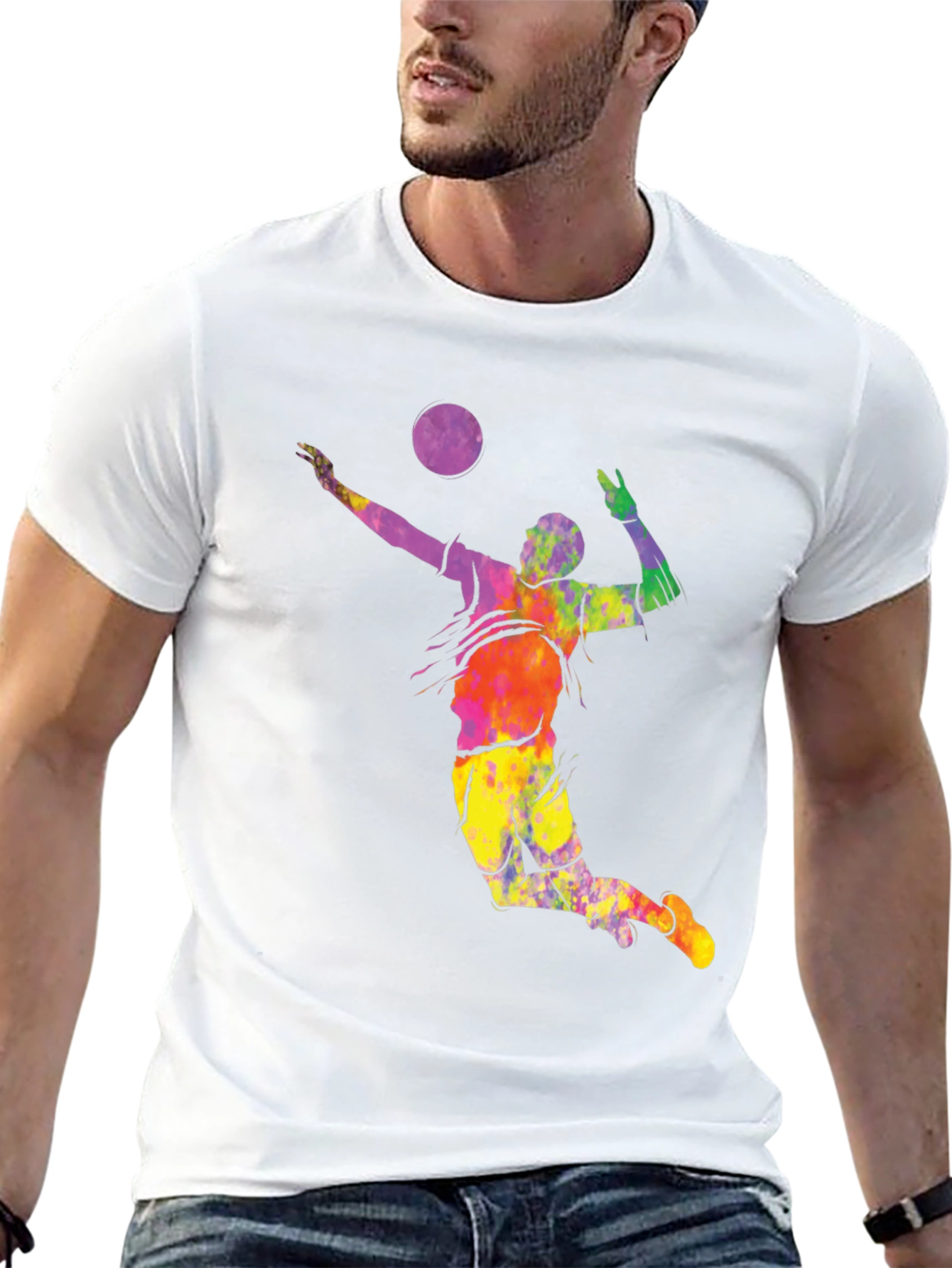 Volleyball Player Tie Dye Graphic Tee
