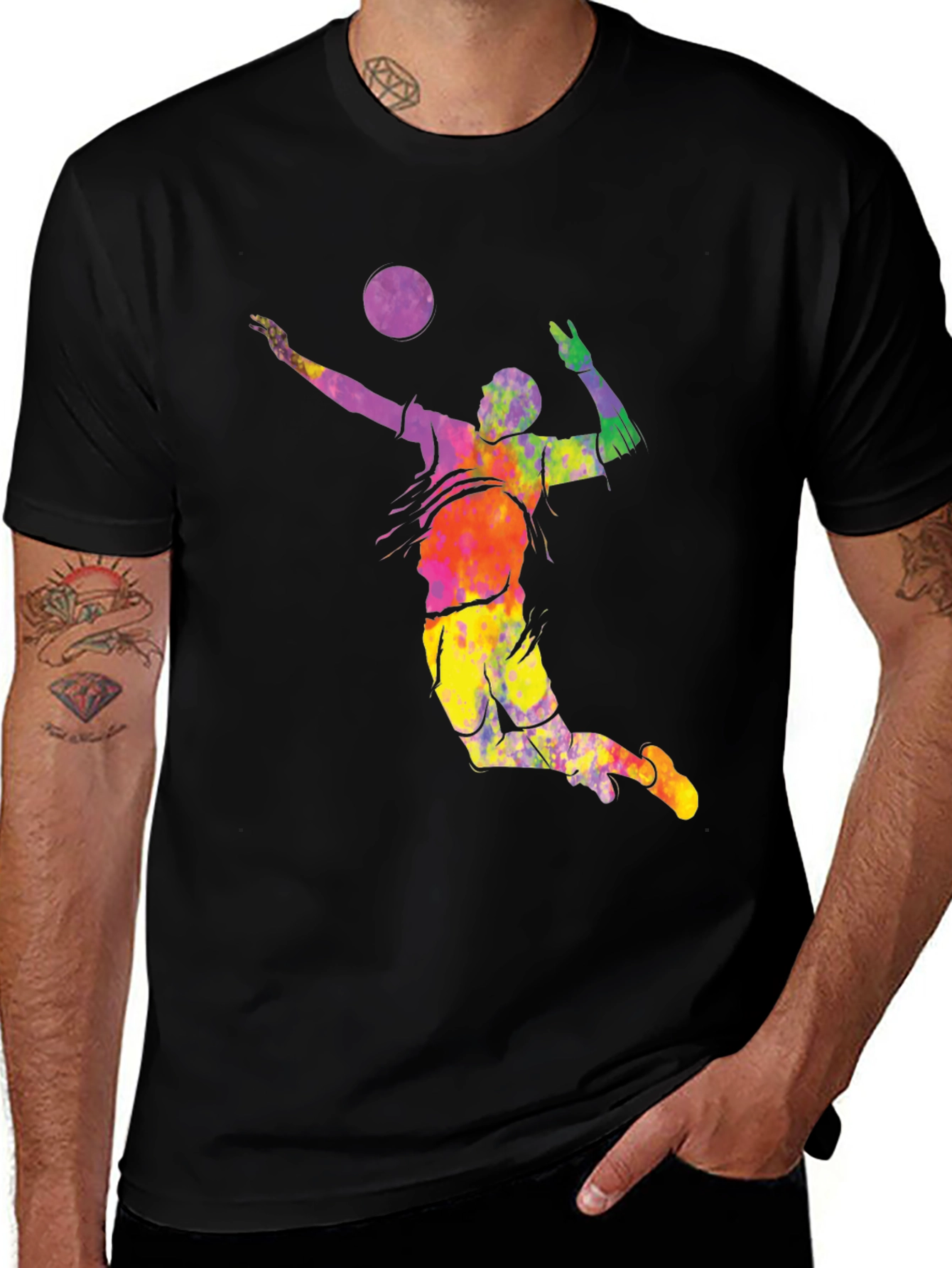 Volleyball Player Tie Dye Graphic Tee