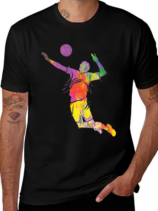 Volleyball Player Tie Dye Graphic Tee