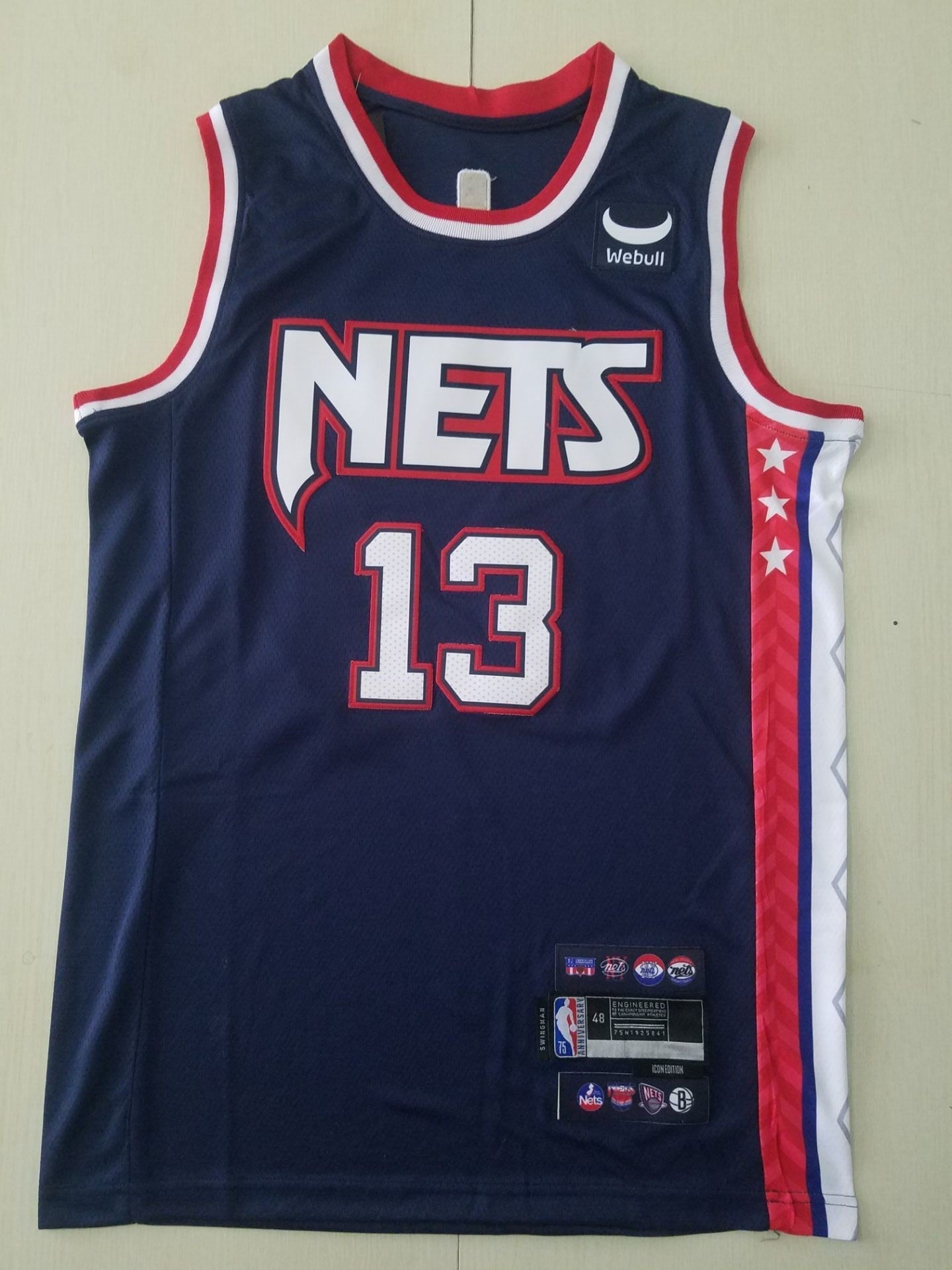 Men's Brooklyn Nets James Harden Navy 2021/22 Swingman Jerseys - City Edition