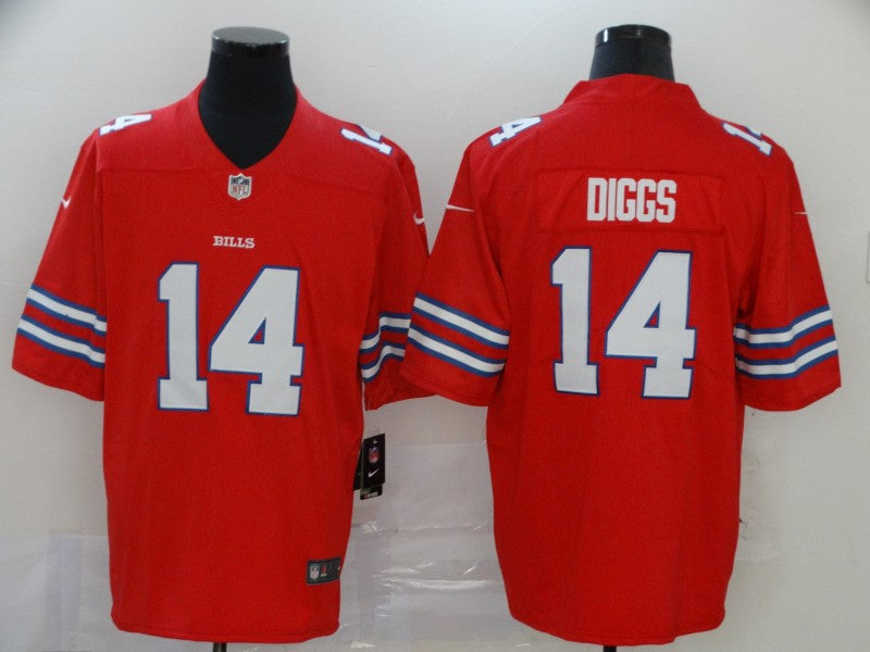 Men's Buffalo Bills Stefon Diggs #14 Red Alternate Game Player Jerseys