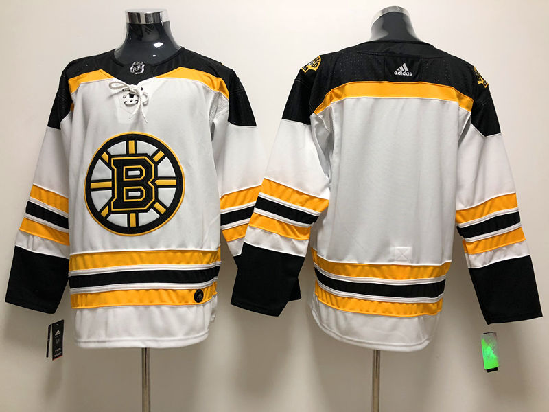 Men's Boston Bruins White Breakaway Away Blank Jerseys