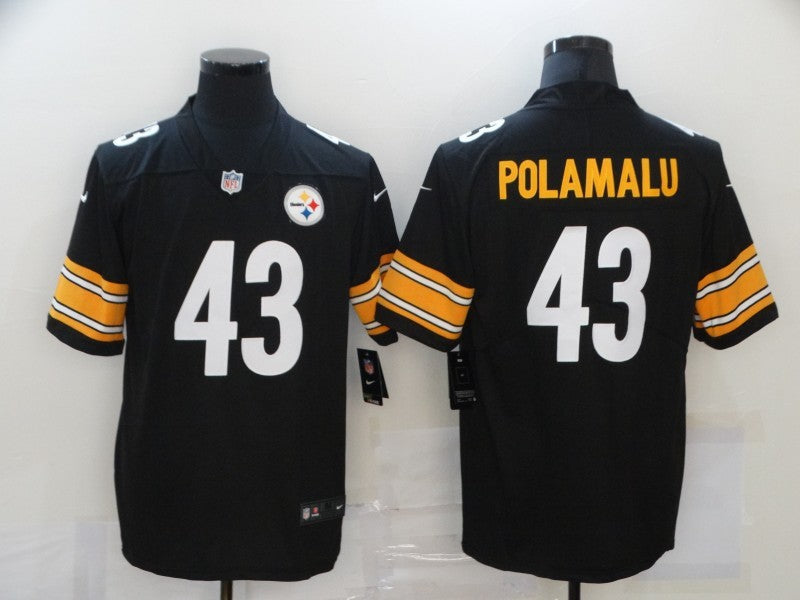 Men's Pittsburgh Steelers Troy Polamalu #43 Black Game Jerseys