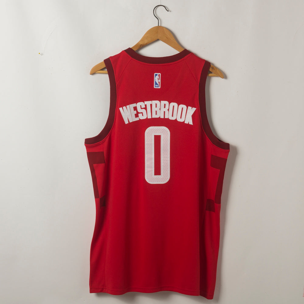 Men's Houston Rockets Russell Westbrook #0 NBA Red Classics Swingman Jerseys