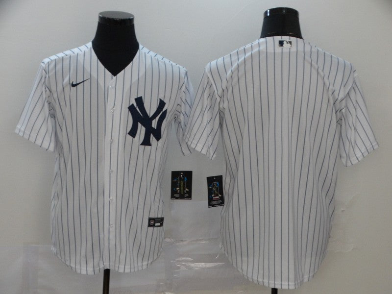 Men's New York Yankees White Home Replica Blank Jerseys