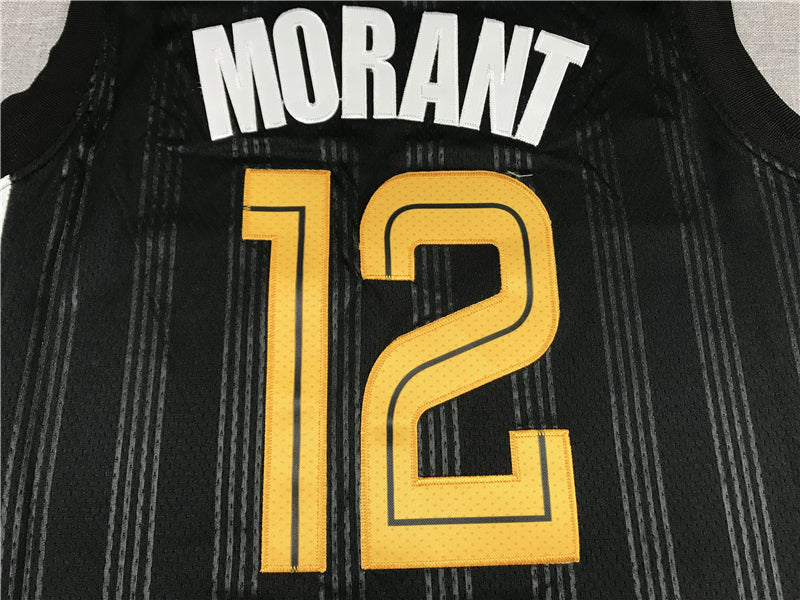 Men's Memphis Grizzlies Ja Morant Black 2020/21 Swingman Jerseys - City Edition