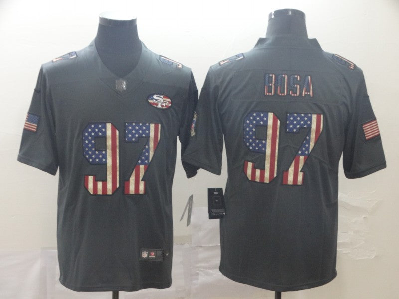 Men's San Francisco 49ers #97 Nick Bosa Black Game Player Jerseys