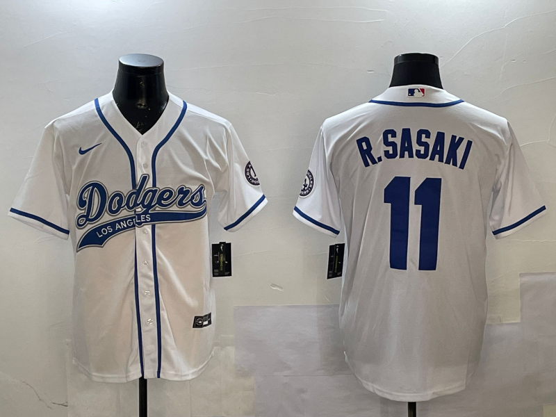 Men's Los Angeles Dodgers Roki Sasaki #11 White Player Jerseys