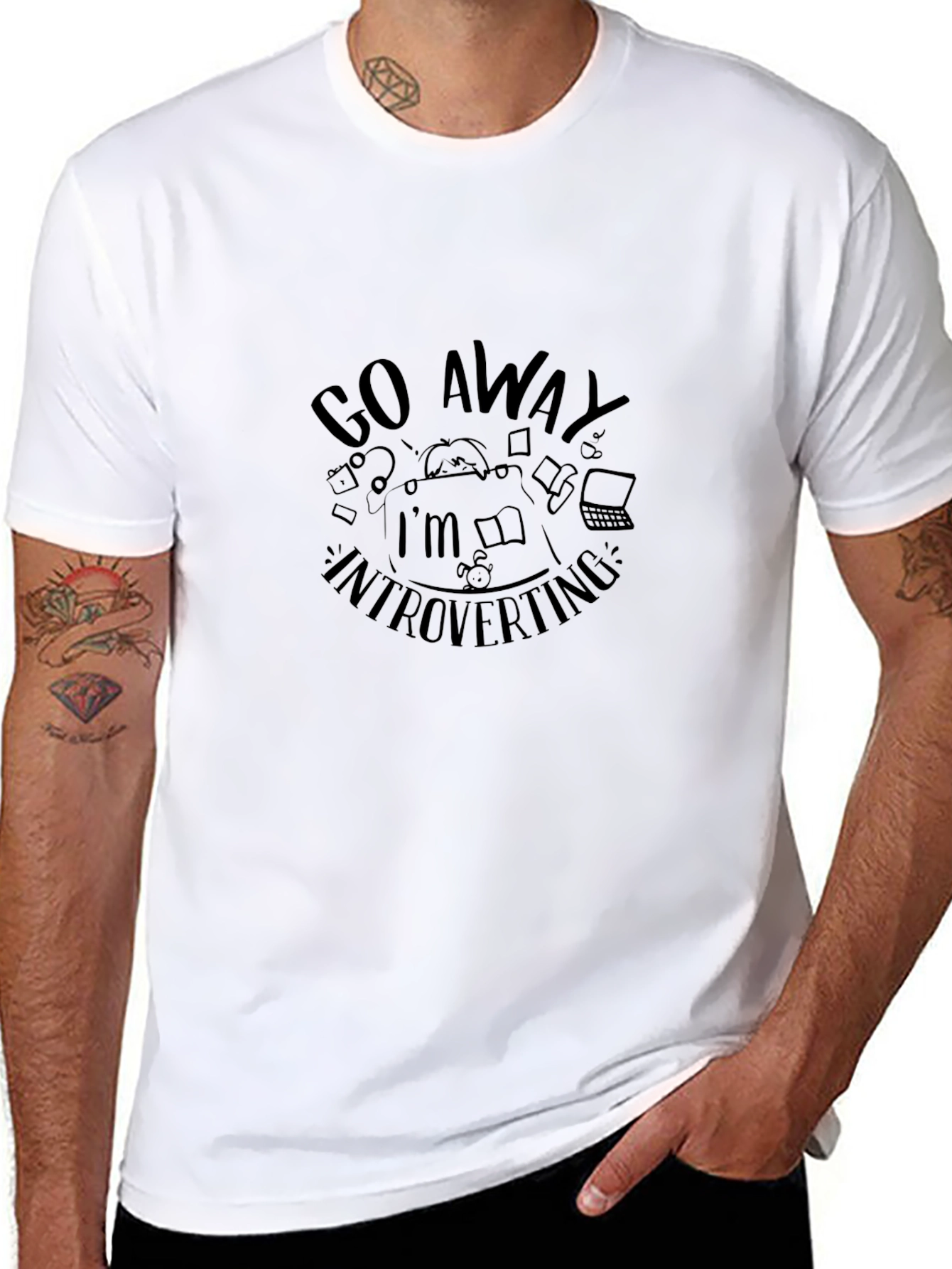 Introvert T-Shirt - Go Away Im Introverting