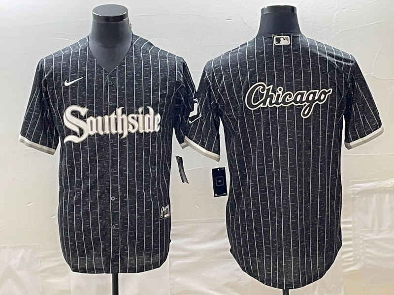 Men's Chicago White Sox Black City Connect Replica Game Jerseys