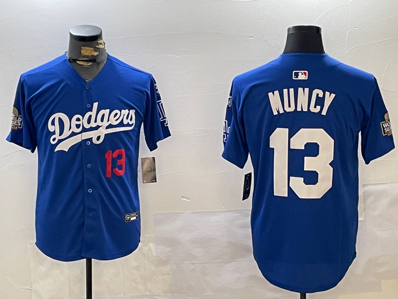 Men's Los Angeles Dodgers Max Muncy #13 Royal Game Player Jerseys