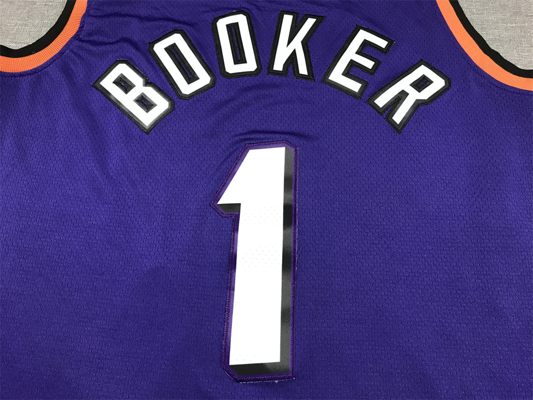Men's Phoenix Suns Devin Booker #1 Purple 2022/23 Swingman Jerseys - Classic Edition