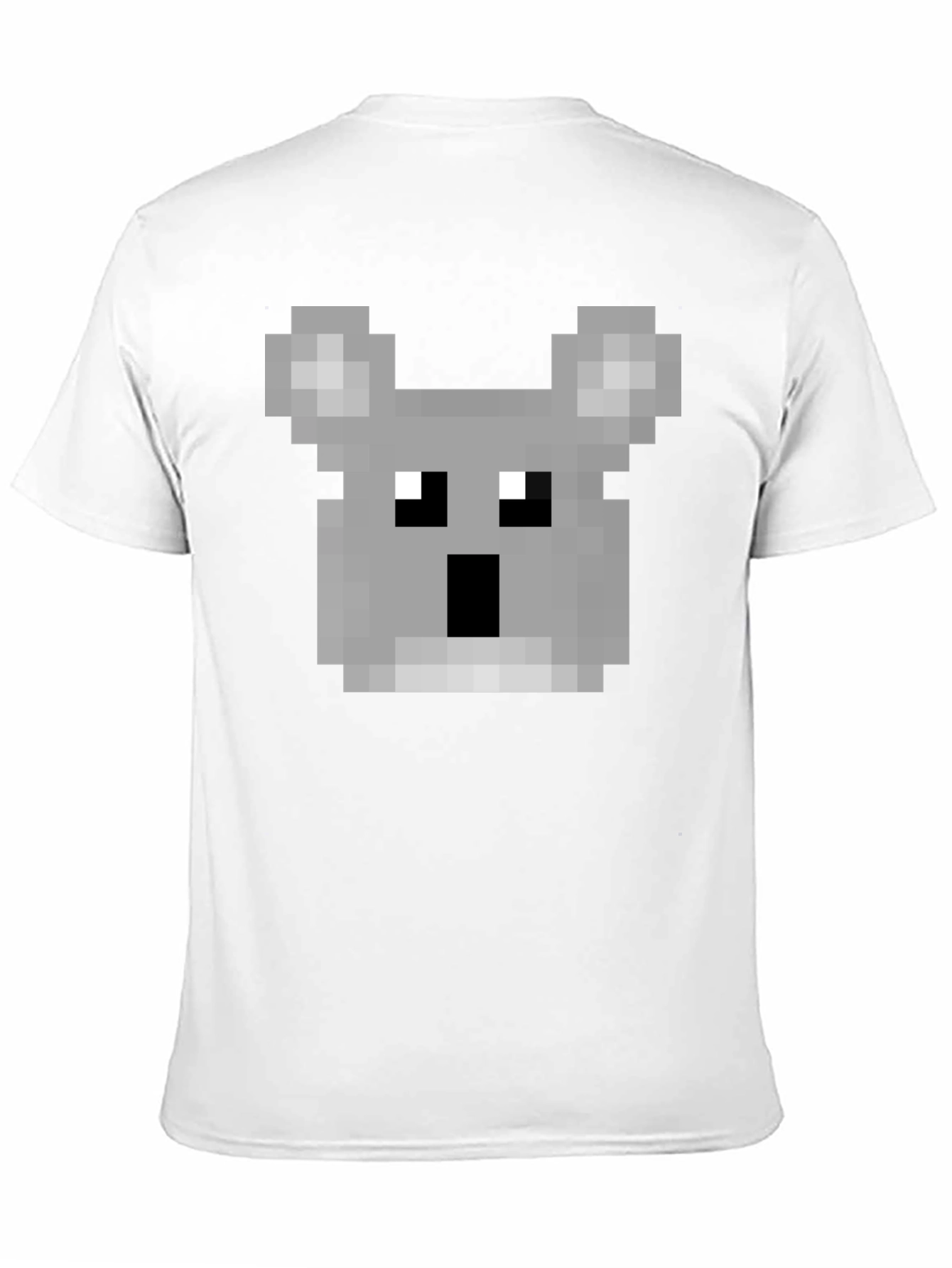 Pixelated Koala Graphic T-Shirt - Black Cotton Tee