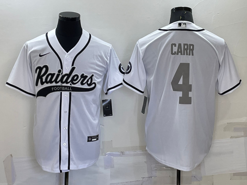 Men's Las Vegas Raiders Derek Carr #4 White Player Jerseys Joint Edition