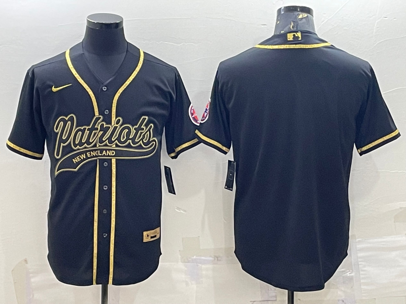 Men's New England Patriots Black Blank Jerseys