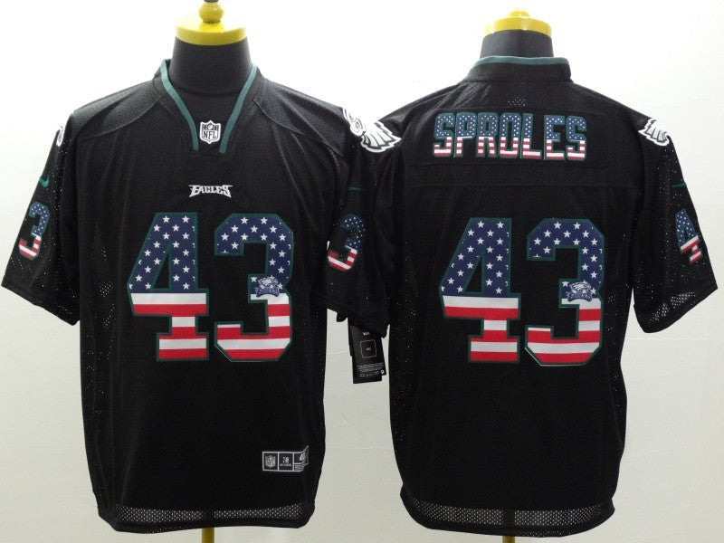 Men's Philadelphia Eagles Darren Sproles #43 Black Game Jerseys
