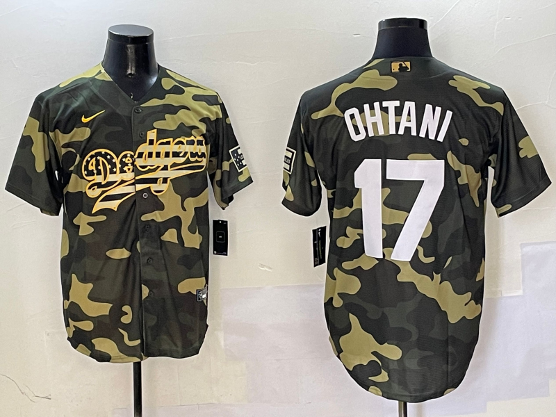 Men's Los Angeles Dodgers Shohei Ohtani #17 Camouflage Replica Player Jerseys