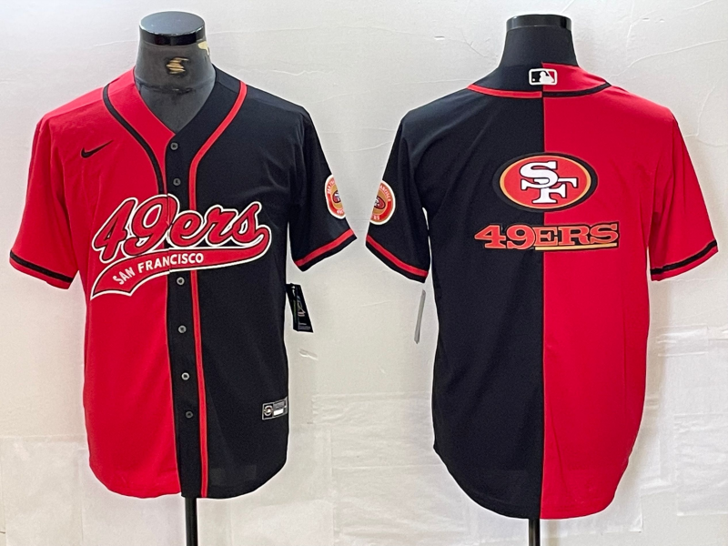Men's San Francisco 49ers Red/Black Player Jerseys Joint Edition
